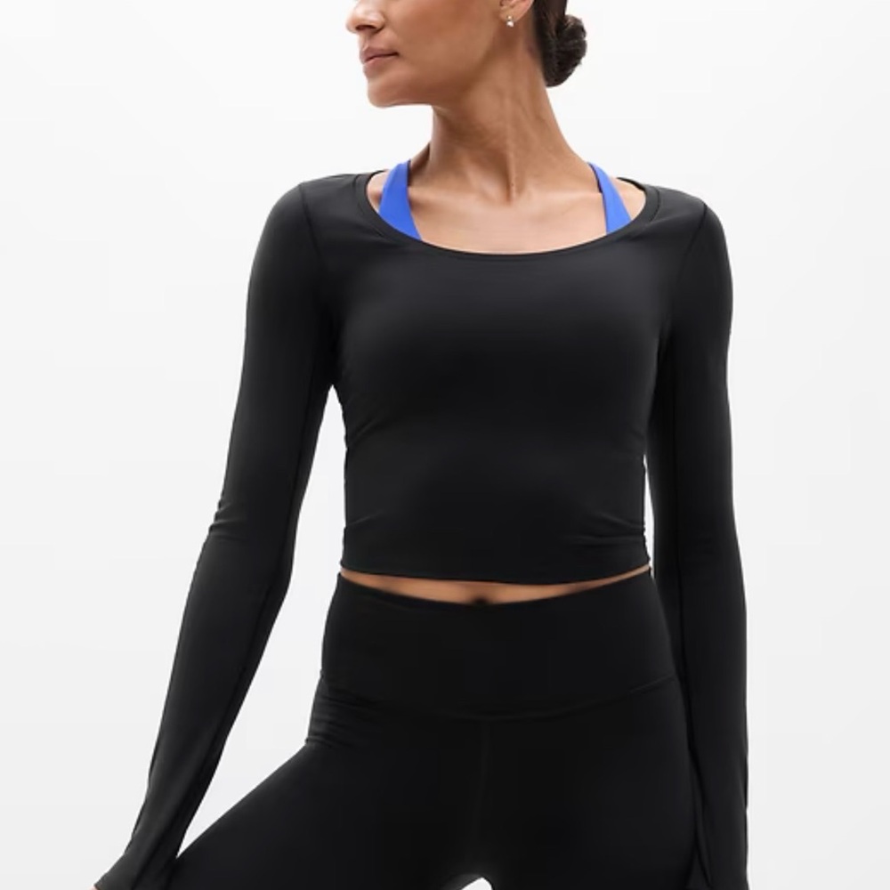 Athleta Transcend Top – Black – Size S – NWT